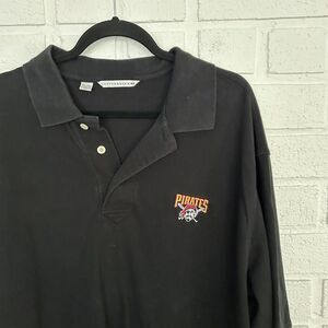 Vintage Pittsburgh Pirates Polo Shirt Mens XXL Black Cutter And Buck